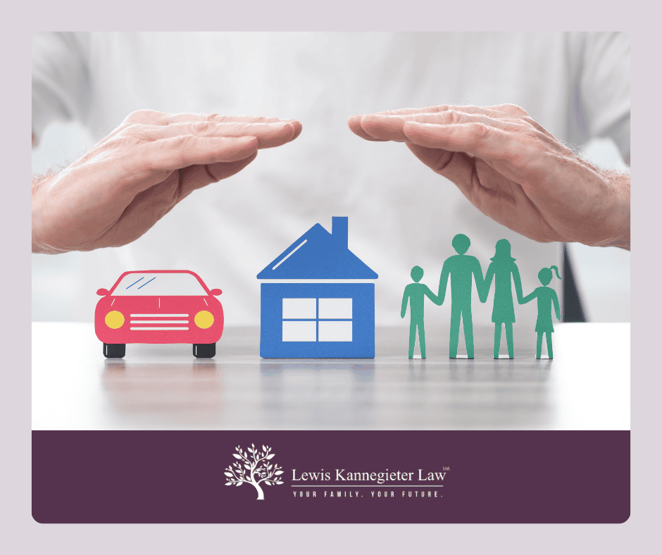 Trust Fund Hands protecting image of car, house, family