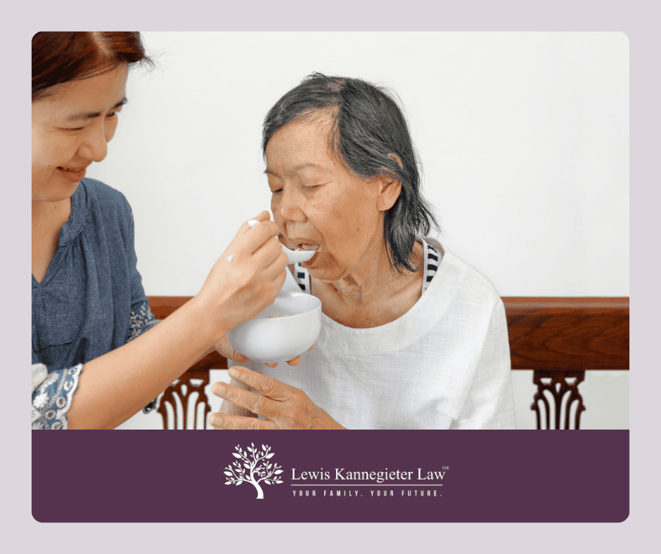 Elderly Care Elderly woman being fed