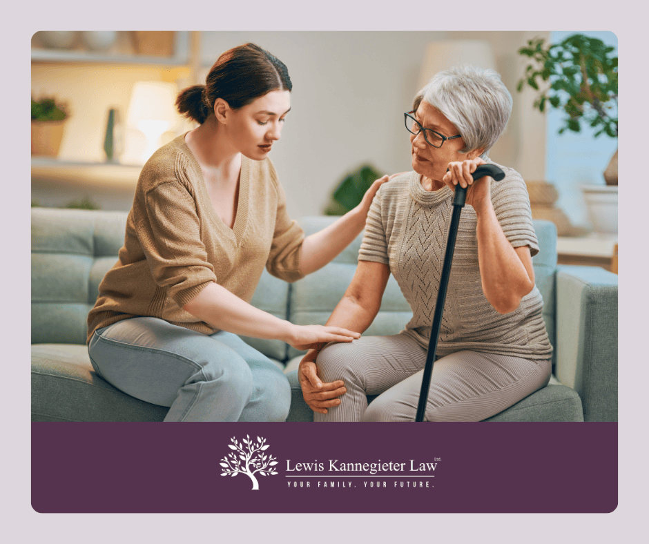 Elderly Care Woman with her elderly mother